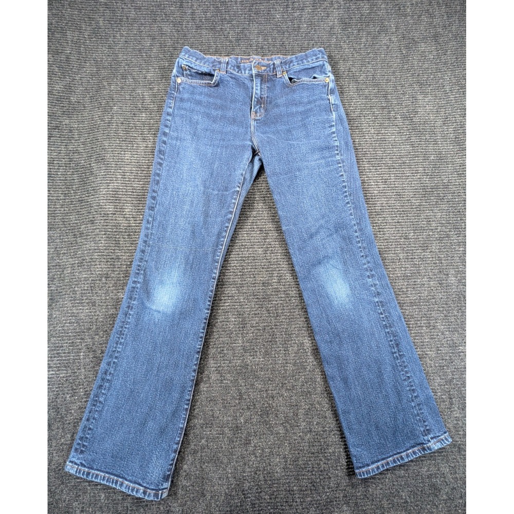 Lauren Ralph Lauren Jeans Womens 6 Blue Denim Cotton Stretch Mid Rise Straight